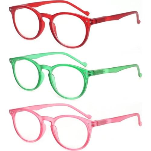 Reading Glasses Classic Color Transparent Frame Spring Hinge Ladies Reading Glasses