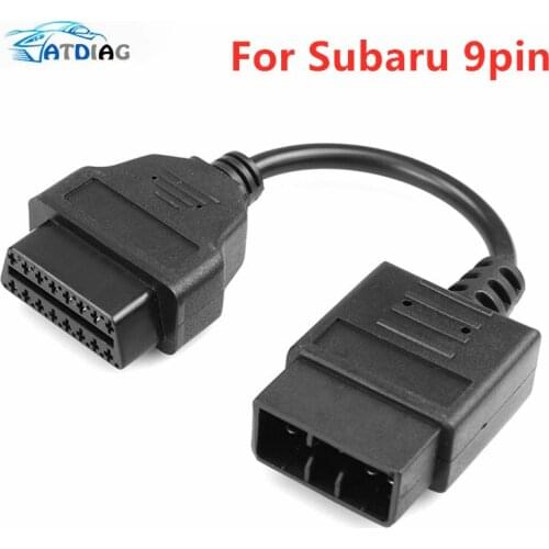 For Su-baru 9pin cable OBD1 to obd2 16 pin lead diagnostic interface cable 9 pin OBDII extension cord lead OBD 2 Free Shipping
