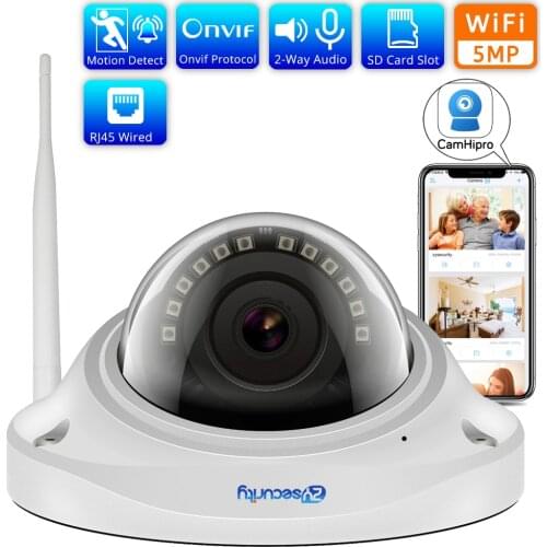 ZYsecurity 1080p Wifi Camera CamHi App Onvif 20m Night Vision Vandalproof SD Card Two Way Audio Alarm Home Security CCTV Camera