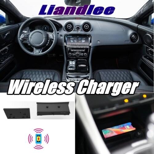 Liandlee Wireless Car Phone Charg er Armrest Storage Compartment Fast qi Charging For Jaguar XJ X351 2010~2019