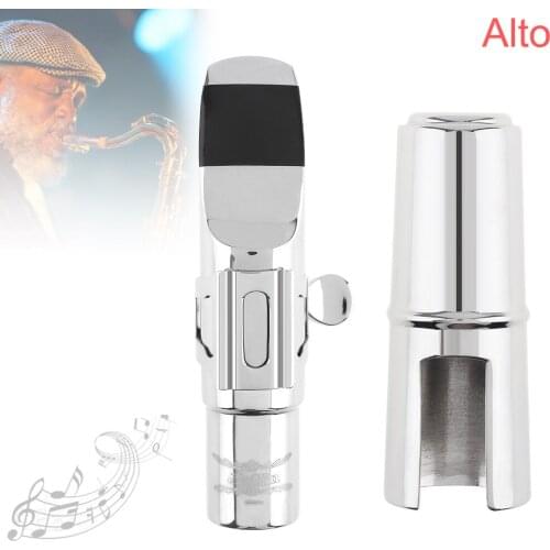 Alto Saxophone Mouthpiece Nickelplated Copper Sax Mouth Size 6C 7C for Classical Jazz Music Saxophone Accessorie