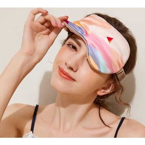 Real 100% Silk Eyemask Sleep Eye Cover Mask Shade Patch Comfortable 19MM Mulberry Silk Sleep Mask Blindfolds Women Men Travel