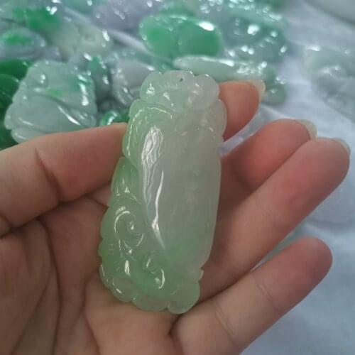 Natural carved jade auspicious large necklace beautiful jade bracelet earrings Jade Buddha Guanyin Pixi Zodiac Pendant