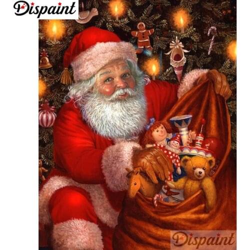 Dispaint "Santa Claus" Diamond Painting 5D Full Square/Round Drill Home Decor DIY Diamond Embroidery Cross Stitch A11691