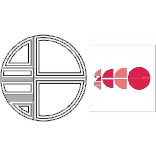 New Folded Circle Frame Craft Embossing Mold 2021 Metal Cutting Dies for DIY Decor Scrapbooking Album and Card Making No Stamps