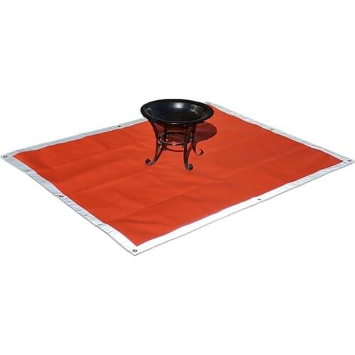 Fire Pit Mat 47inch*60inch for Deck Visible at Night, Protection Grill & Patio Fire Pit Pad Hearth Rug, Fireproof Mat