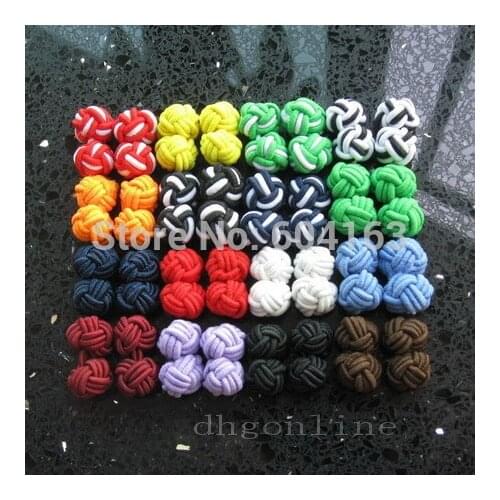 Lot of 100 Pairs New Silk Knot Cufflink Cuff Link Blank Pad