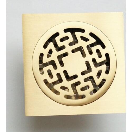 All Copper Anti-odor Floor Drain Toilet Bathroom Washing Machine Tee Antique Floor Drain Core Stainless Steel Mesh