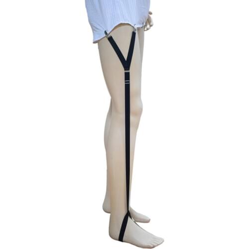 Men Adjustable Shirt Stays Elastic Suspenders Mens Shirt Holder Gentleman Leg Braces Tirantes Hombre Business Suspender Belt