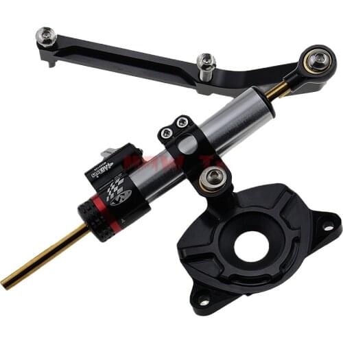 CNC Adjustable Motorcycle Linear Reversed Steering Damper with Bracket Support for Kawasaki Z1000 Z 1000 2014-2017 2016 2015