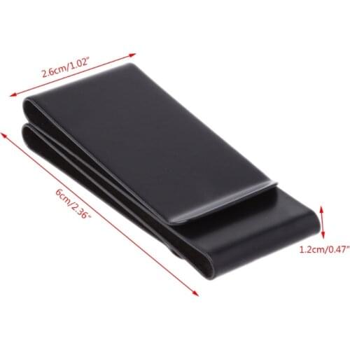 Stainless Steel Slim Double-sided Money Clip Purse Wallet Credit Card ID Holder M2EA
