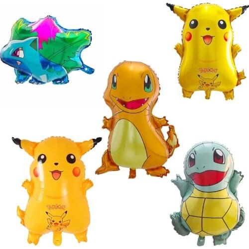 Pokemon Pikachu Balloon Fantasy Theme Party Animation Decoration Supplies Squirtle Bulbasaur Birthday Party Pocket Balloon Gift