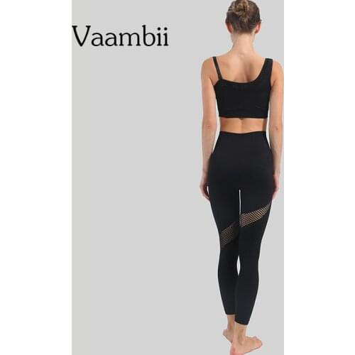 Womens 2-piece Set Seamless Leggings Sports Wear Fitness Clothing Sport Clothes For Women Yoga Kit Suit Sportswear Woman Gym
