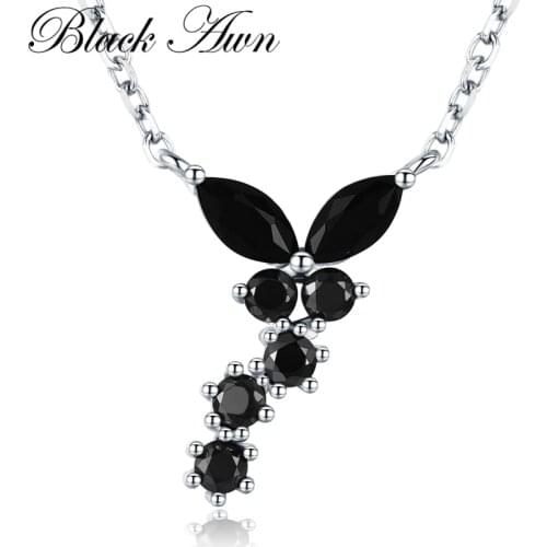 2020 New Butterfly Romantic Arrive 925 Sterling Silver Fine Jewelry Trendy Flower Engagement necklaces & pendants for Women K014