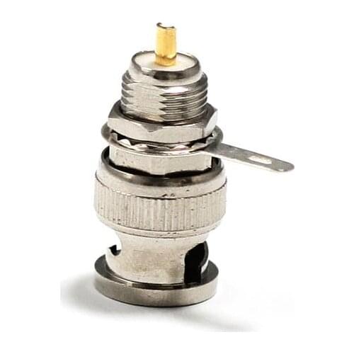 1PC New BNC RF Coax Connector Male Plug straight with nut solder cup nickelplated wholesale price