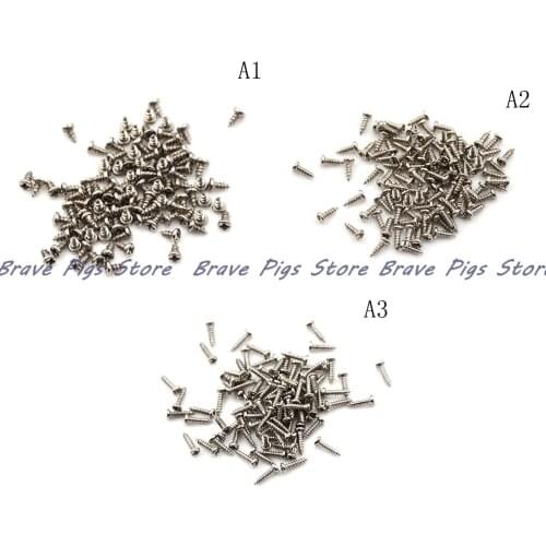 100pcs Screws Nuts M2 Flat Round Head Fit Hinges Countersunk Self-Tapping Screws Wood Hardware Tool