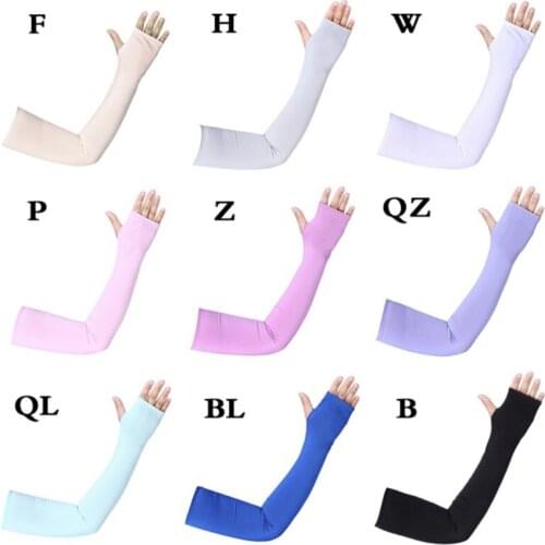 2pcs Breathable Ice Silk Sunscreen Cuff Riding Cool Sleeves Running Arm Sleeves Outdoor Sports Tourism Kit New