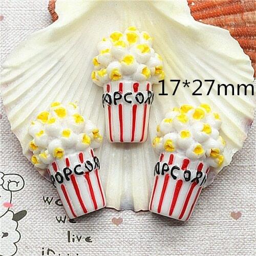 27*17mm Resin Popcorn Snacks Cabochons|Dollhouse Decoration Miniatures|Home DIY Decoration