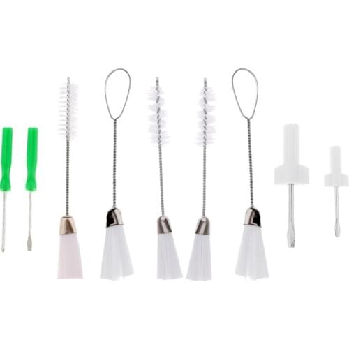 9 Pieces Double Ended Lint Cleaning Brushes + Screwdrivers Sewing Machine Craft Tools
