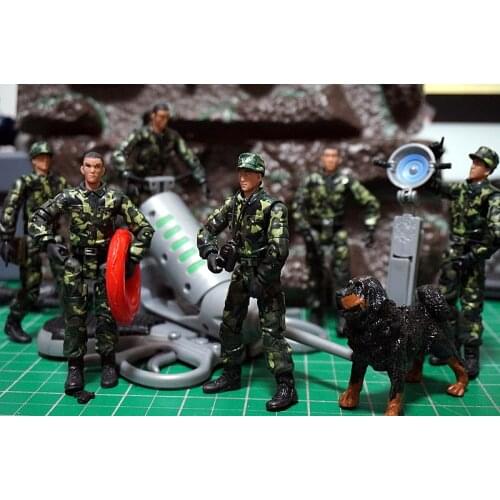 Bandai 3.75 Inch Modern Soldier 10 Cm Chinese Soldier Military Model Doll Figure Movable Joints Action Figures Toys
