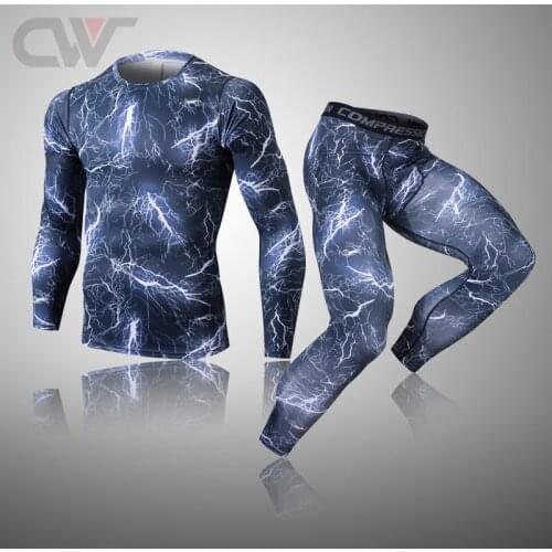 Brand Jogging Suits Men Workout Underwear Warm Sweat Suit Mens Clothing Winter First Layer Thermal Underwear Legging Set