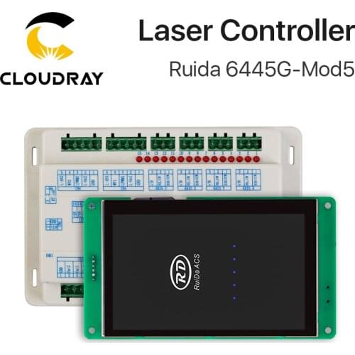 Clouday New Arrival Co2 Laser Controller Ruida 6445G-Mod5 Touch Screen DIY Panel Button RDWorks V8 Software for Co2 Machine