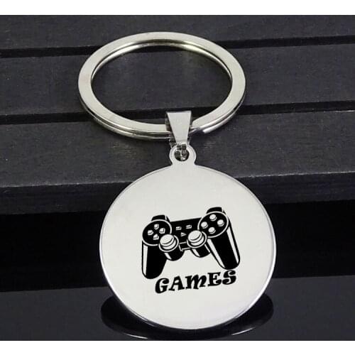 Disc Game Keychain Stainless Steel Disc Keychains Jewelry for Game Lovers Drop Shipping YP7434