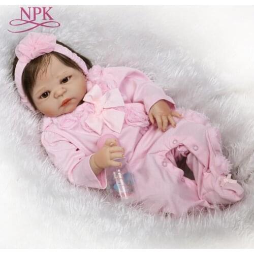 NPK reborn doll with soft real gentle touch beautiful handmade clothes good gift for children on Birthday