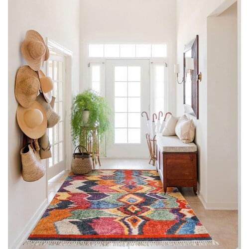 Morocco Carpet Livingroom Bohemian Ethnic Style Home Carpet for Bedroom Wall Decorative Tapestry Bedside Mat Nordic Rugs