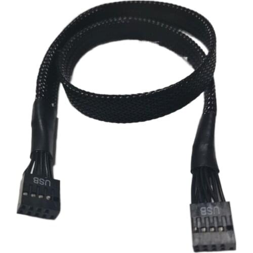 Motherboard Mainboard 9Pin USB 2.0 Female to Female Extension Dupont Data Cable Cord Wire Line 50cm for PC DIY