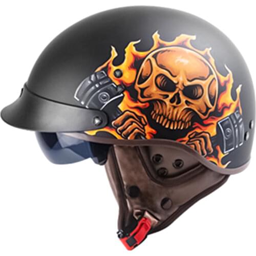 Face Open Motorbike Retro Motorcycle Helmet Moto Helmet Scooter Vintage Half Face Biker Motorbike Crash Moto Helmet Casco Moto