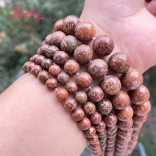 Natural Round Beads Fireworks Stone Spacer Stone Loose Beads for DIY Jewelry Making Necklace Bracelet Earrings Rings Strand 15"