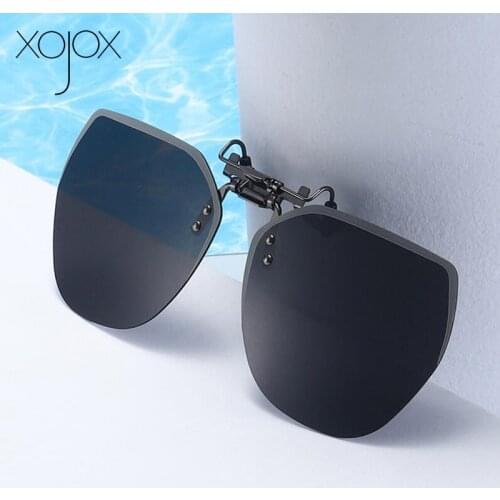 XojoX Men Oversizes Polarized Sunglasses Clip Women Night Vision Driving Sun Glasses Lens Photochromic Clip of Myopia Glasses