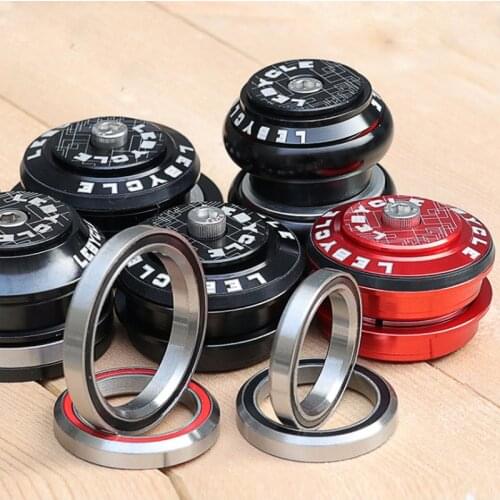 MTB/Road Bicycle Bearing Bowl Headset Bike Headset for 44mm Straight Head Tube with 28.6mm Straight Fork or 1.5 Taper Pipe Fork