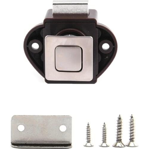 Zinc Alloy Hidden Button Lock Push Button Latch Rv Push Lock Cabinet Lock for Rv Yachts Motorhome Camper Drawer 20mm