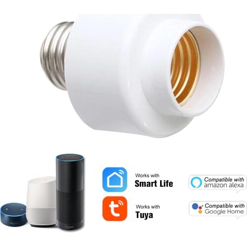 Tuya Smart Slampher WiFi Smart Light Bulb Holder E27 Wireless Lamp Holder Real Timer for Smart Home Compatible with Amazon Alexa