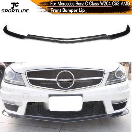 Carbon Fiber / FRP Front Bumper Lip Spoiler Splitters for Mercedes-Benz C-Class W204 C63 AMG Sedan Coupe 2012 - 2014