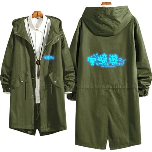 Uzaki-chan Wants to Play! Long Coat Cosplay Hoodie Uzaki Hana Luminous Print Zipper Tooling Warm Cotton Thick Jacket Overcoat