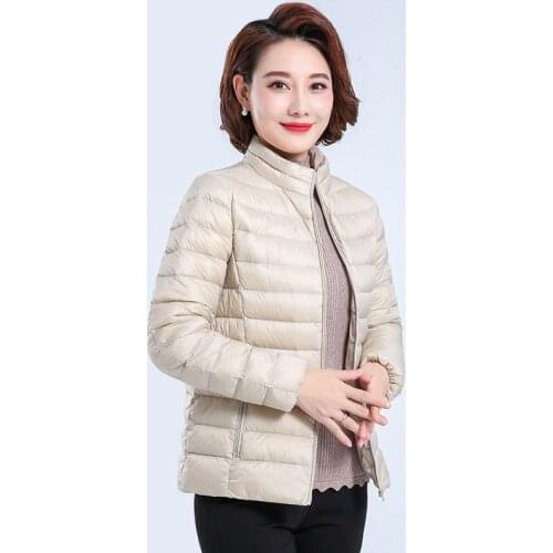 2021 New Women Lightweight Down Jacket Stylish Casual Autumn And Winter Parka Female Plus Size Warm Outwear