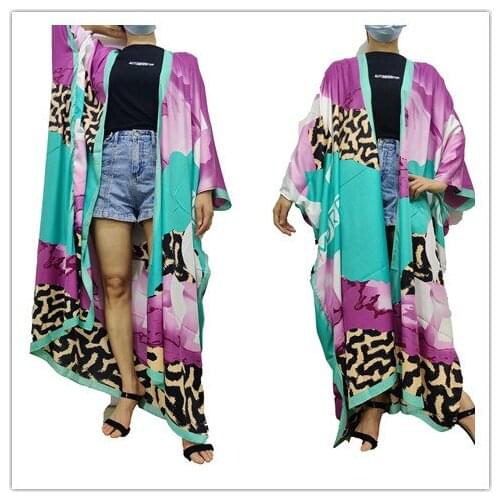 Eid Mubarak Kaftan Dubai Abaya Turkey Muslim Kimono For Women Kuwait Popular Open Front Printed Women Clothing Robe Caftan