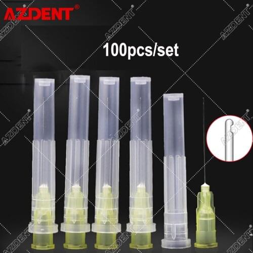 100pcs Dental Endo Irrigation Needle Tip Dental Root Canal Lateral Irrigation Needle 3 Sizes