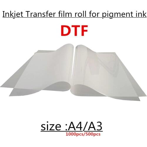 1000 pieces A4 Wholesale T shirt Heat transfer film sheets for DTF printing