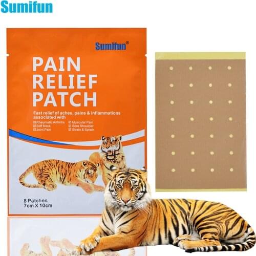 Sumifun 16pcs/2bags Red Tiger Patch Treatment Shoulder Muscle Joint Pain Relief Plaster Stiff Body Neck Massager Tiger Patch