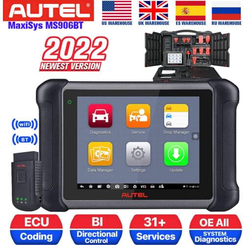 Autel MaxiSys MS906BT Scan Tool Car Diagnostic With ECU Coding, Active Test, IMMO Keys, OE-Level Diagnosis Oil Reset, EPB, SAS