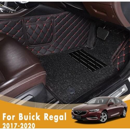 RHD Car Floor Mats For Buick Regal 2020 2019 2018 2017 Double Layer Wire Loop Carpets Custom Foot Pads Covers Floorliners Rugs