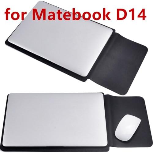 Laptop Sleeve Bag for Huawei Matebook D14 PU Leather Waterproof Computer Notebook Liner Case for Huawei D 14 14 inch Men Women