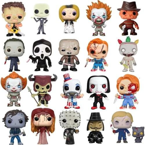 Horror Movie TV Series Roles Action Figures Collection Horrible Anime Model Doll Terror Scary Toys Halloween High Quality Gift