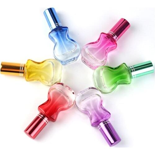 Spray 6Colors 5Pieces/Lot 10ML Mini Portable Colorful Glass Perfume Bottle With Atomizer Empty Cosmetic Containers For Travel