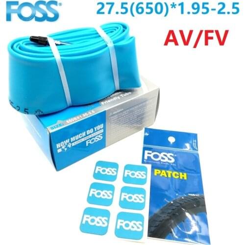 FOSS MTB Mounting Bike Tube Patch 27.5 Inch F/V A/V Presta/Schrader Valve 27.5(650B)*1.95-2.5 Prevent Pierced Rubber Inner Tube