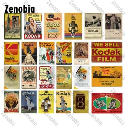 Security Camera Sign Metal Plaque Wall Art Decoration Retro We Sell Kodak Film Metal Sign Photo Studio Decorative Metal Plate